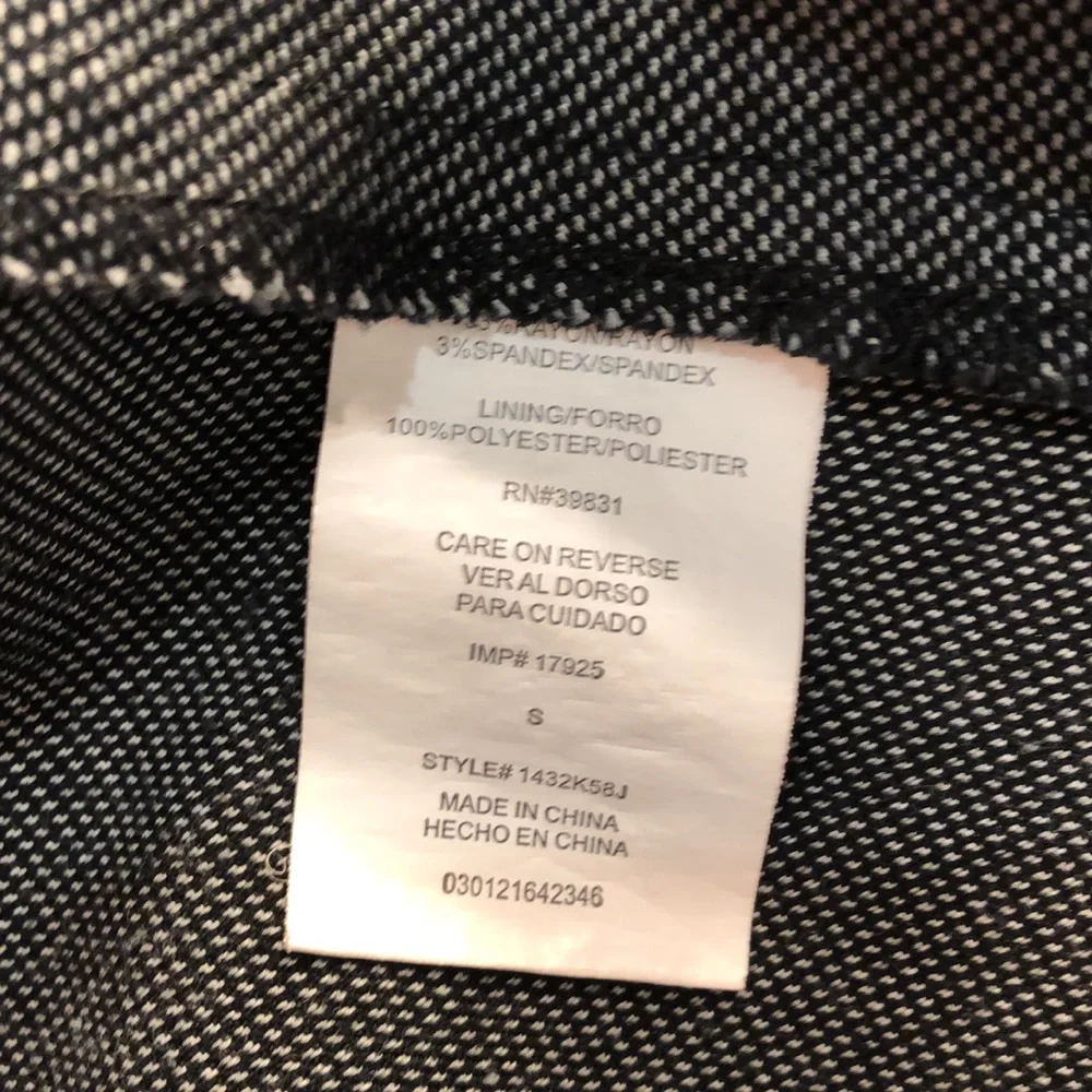 My Michelle - Black-Textured, Belted, Crop Blazer - Picture 6 of 7